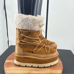 Popa lace up boots winter snow boots Sz 8